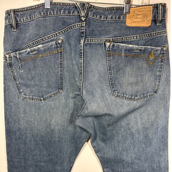 Volcom Enowen Classic Straight Leg Denim Skater Jeans Streetwear Blue Size 38 - Picture 9 of 16